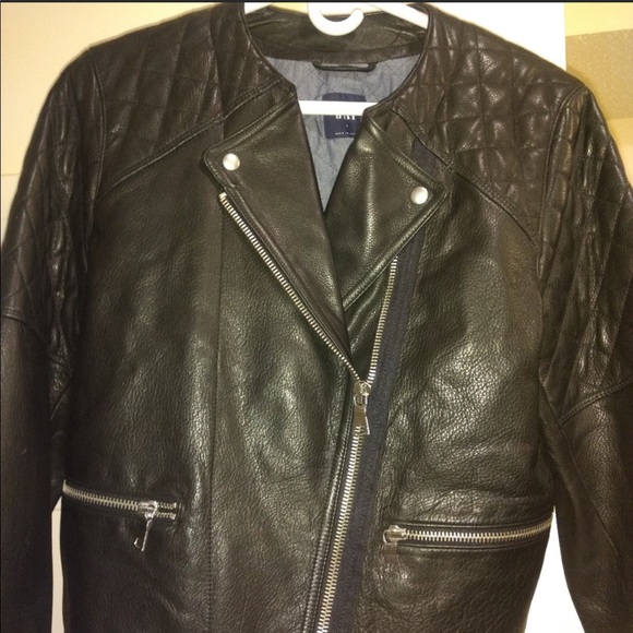 gap leather moto jacket